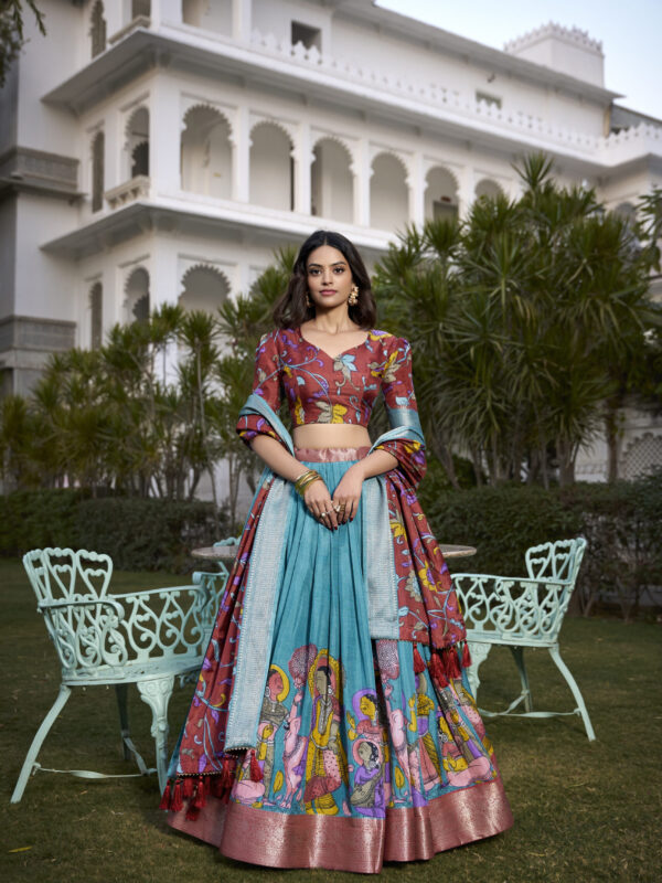 Royal Elegant Tusser Silk Lehenga Choli Set