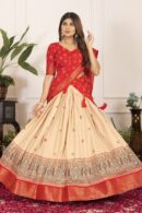 Royal Kerry Jacquard Tusser Silk Lehenga Choli Set