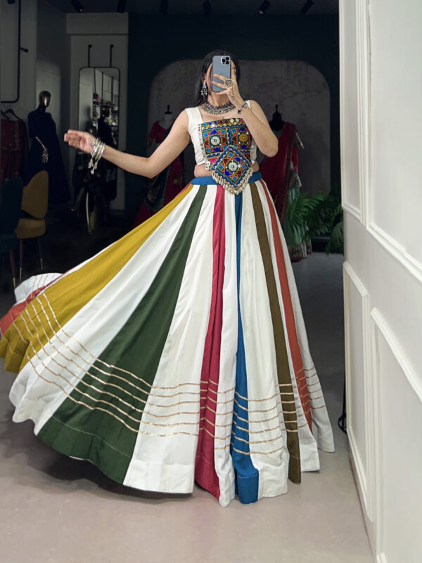 Festive Gamthi Style Multicolor Lehenga Choli Set