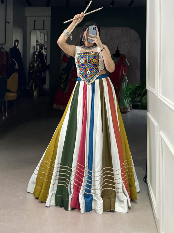 Festive Gamthi Style Multicolor Lehenga Choli Set