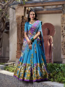 Heritage Nitya Tusser Silk Kalamkari Lehenga Set