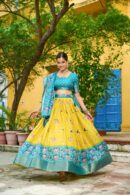 Heritage Patola & Ikat Lichi Silk Lehenga Choli Set